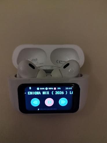 Bluetooth qulaqlıq + ekranlı şarj qutusu.saatlarla musiqi dinlemek