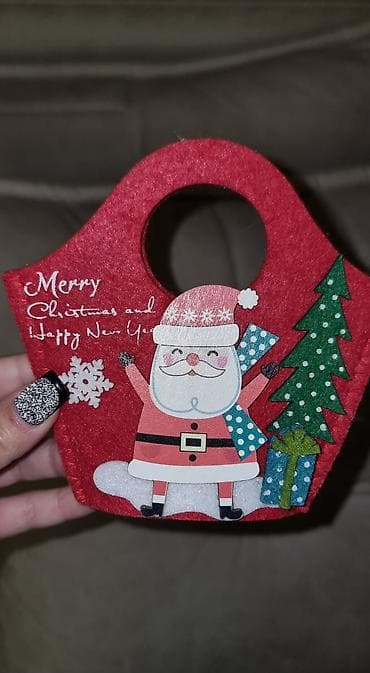 vitour formula: Yeni il temalı kiçik hədiyyə/şirniyyat çantası - Material: qalın keçə — 1
