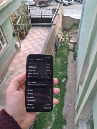 ikinci el iphone 10: IPhone 15, 256 GB, Qara, Face ID — 6