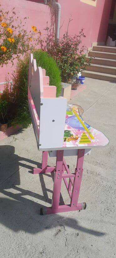 набор для рисования бишкек: Для девочки, Без выдвижных ящиков, Письменный стол, Без стульев — 2