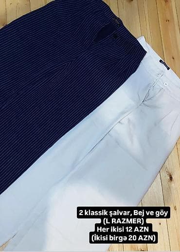 yoo go cay: Şalvar, L, rəng - Bej — 1