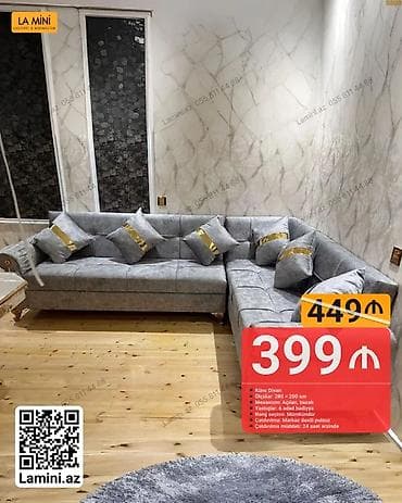 saat sensor: Künc divan, Açılan, Bazalı, Parça, Şəhərdaxili pulsuz çatdırılma — 1
