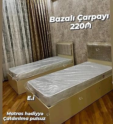 islenmis matras: Bazalı çarpayı – 220₼ Xüsusiyyətlər: - Alt hissəsi bazalı saxlama — 1
