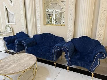 sultan divan: Klassik üslubda 3 parça salon dəsti - Tərkib: 1 ədəd ikiyerli divan + — 1