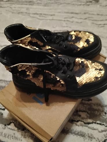 deri godekceler: Zara, Ölçü: 35, rəng - Qara, İşlənmiş — 2