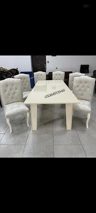 stol stul: Qonaq otağı üçün, Yeni, Açılmayan, Dördbucaq masa, 6 stul — 5