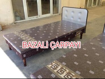 tek carpayı: Yeni, Təknəfərlik çarpayı, Bazalı, Matrassız, Siyirməsiz, Azərbaycan — 1