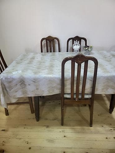 Süfrələr: Masa satlılır !!!!!!
- 6 stolu var — 1