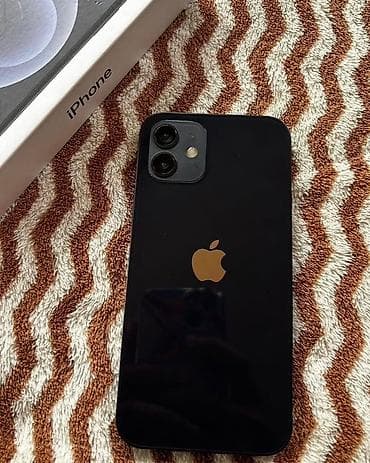 IPhone 12, 256 GB, Qara, Zəmanət, Kredit, Simsiz şarj