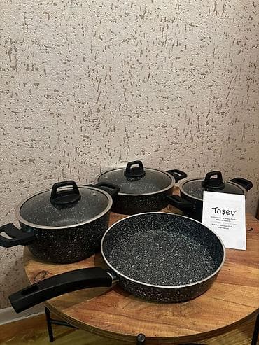 korkmaz qazan desti: Tava, rəng - Qara, Qranit — 2