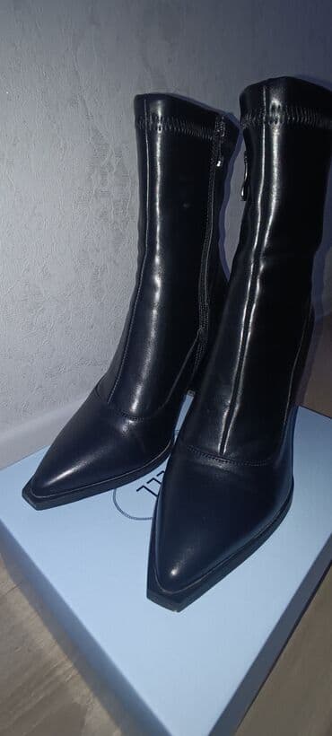 çəkmə: Uzunboğaz, Ölçü: 38, rəng - Qara, Yeni — 4