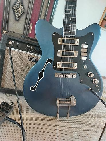 Спорт и хобби: Elektrik gitara və avadanlıq dəsti. - Korpus: yarı boş (semi-hollow) — 6