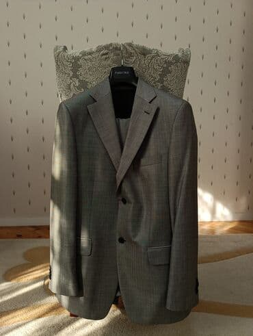 dəri zamşa kişi gödəkçəsi: Pencək, Damalı, M — 1