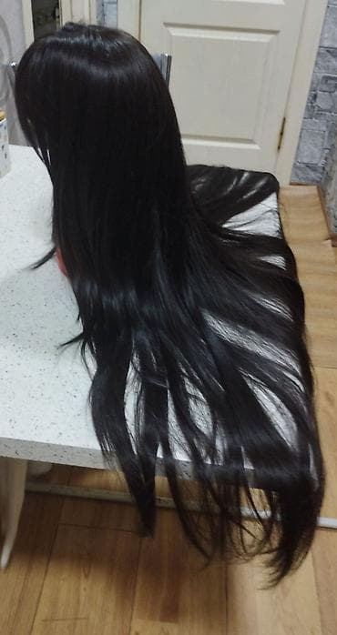 Uzun düz qara parik – 34 inch - Uzunluq: 34 inch (təxminən 86 sm) — 3