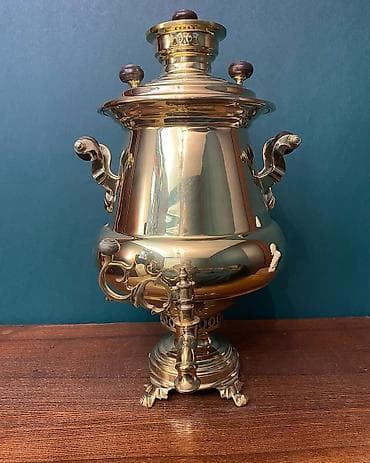 samavar: Mis samovar – klassik “qazanlı” model - Material: parlaq cilalanmış — 1