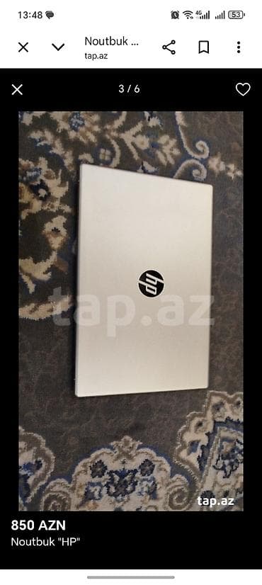 TV və video: HP noutbuk - Gümüşü rəngdə, nazik çərçivəli ekranlı korpus - — 2