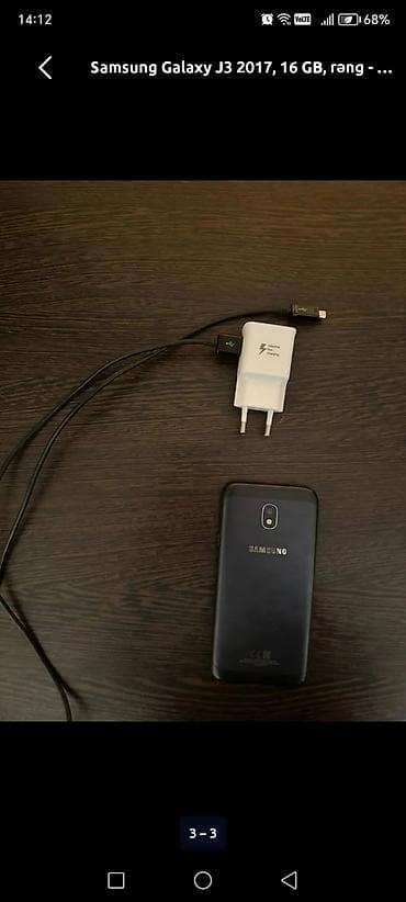 samsung tab e: Samsung Galaxy J3 2017, 16 GB, rəng - Qara — 2