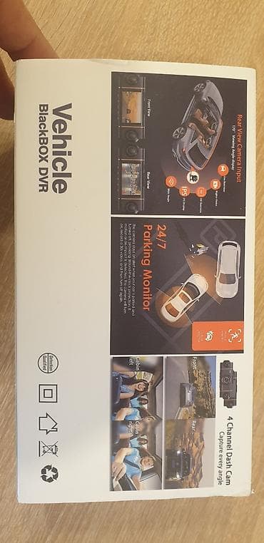 video reqistrator: Avtomobil DVR/videoqeydiyyatçı Xüsusiyyətlər: - Üç kameralı quruluş — 4