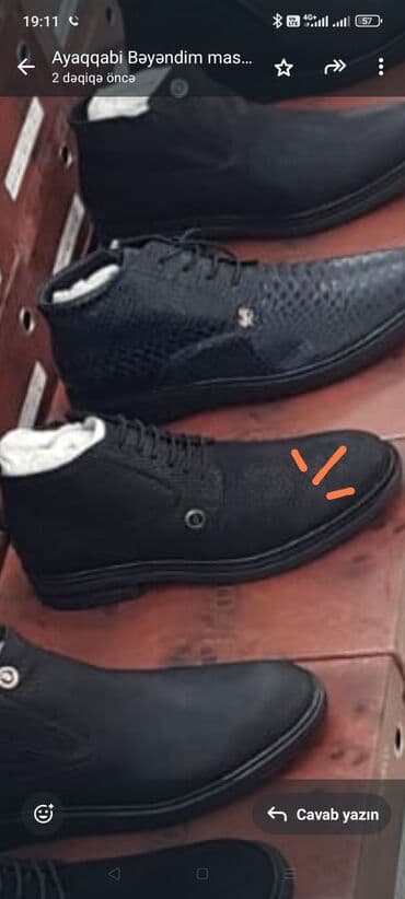 Ботинки: Məhsul: Kişi ayaqqabıları – klassik və gündəlik modellər - Rəng: qara — 42