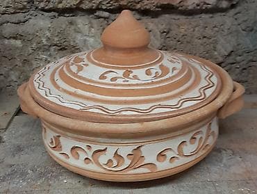 usaq yemek: Qazan, rəng - Narıncı, Keramika, Azərbaycan — 1