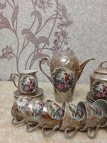 sud separatoru: Çay dəsti, rəng - Qəhvəyi, Farfor — 1