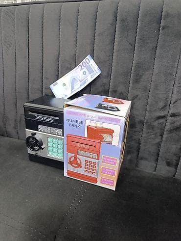 Кассовое оборудование: Uşaq üçün elektron pul yığan seyf – Number Bank - Sikkə və kağız — 3