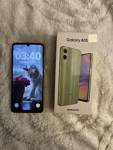 asus 5s pro: Samsung Galaxy A05, 64 GB, rəng - Yaşıl, Sensor, Face ID — 4