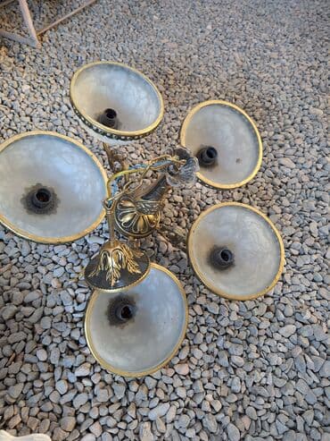 taxta listur: Çılçıraq, 5 lampa, Farfor — 3