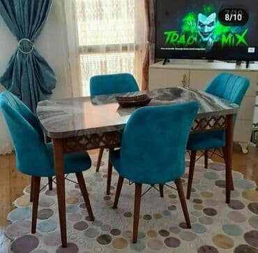 sulutepe kiraye heyet evleri 2022: Qonaq otağı üçün, Yeni, Açılan, Dördbucaq masa, 4 stul — 9