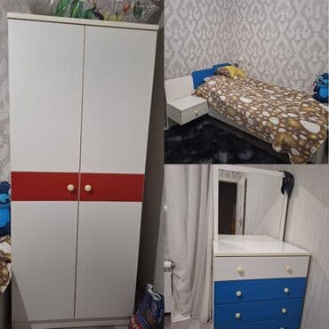 gənc oda: Oğlan və qız üçün, 2 təknəfərlik çarpayı, Dolab — 1