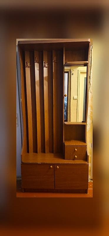 İşlənmiş, 2 qapılı, Güzgülü, Qəhvəyi, Açılan, Düz dolab