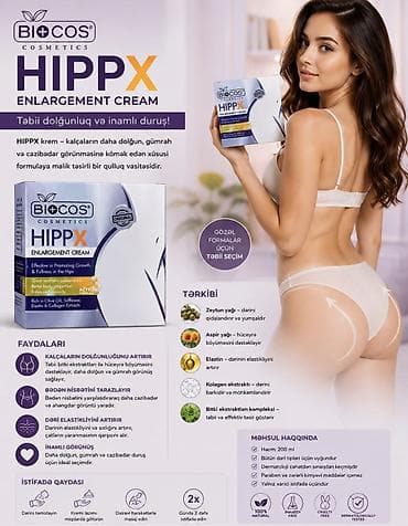 BIOCOS Cosmetics HIPPX Enlargement Cream – təbii dolğunluq və inamlı — 1