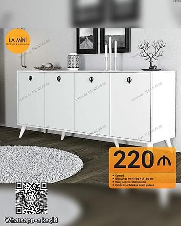 Ağ minimalist komod - Ölçülər: Dərinlik 40 sm × Hündürlük 80 sm × lalafo.az -da Ağ minimalist komod - Ölçülər: Dərinlik 40 sm × Hündürlük 80 sm ×