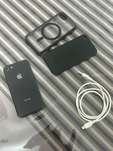 sim limitsiz internet: IPhone 8, Qara, Simsiz şarj — 4