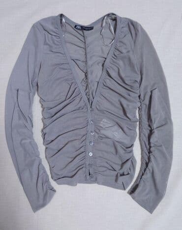 Другая женская одежда: ZARA qadın kardiqanı - Model: incə şifon/mesh fakturalı, ön hissəsi — 1