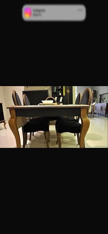 stol destleri: Mətbəx üçün, Açılmayan, Dördbucaq masa, 6 stul — 4