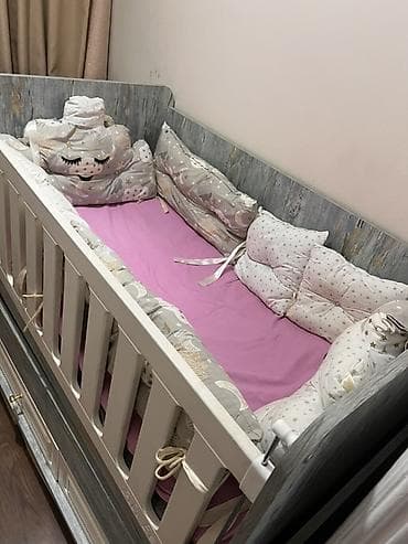 ağ stullar: Oğlan və qız üçün, İşlənmiş, Dördbucaq, Beşik, Dəst ilə, Matras ilə, Yellənmə mexanizmsiz — 2