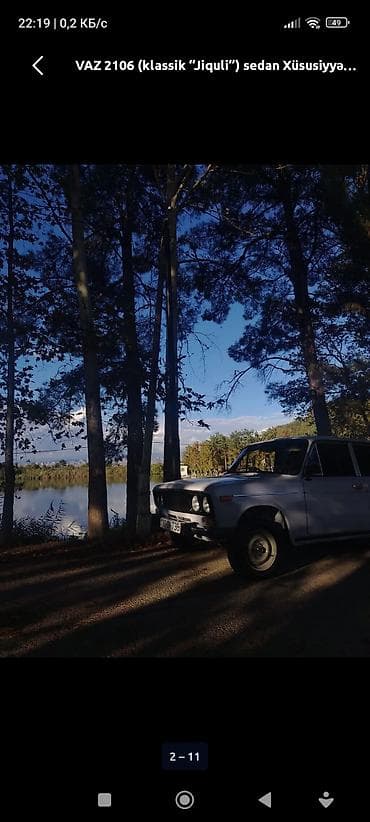 afdamabil ve xususi texnka: VAZ 2106 (klassik “Jiquli”) sedan - Kuzov: 4 qapılı sedan, ağ rəng - — 2