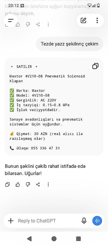 Alətlər: Maxtor 4V210-08 pnevmatik solenoid klapan - Brend: Maxtor - Model — 2