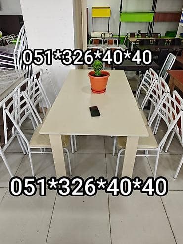 07 şəkilləri ağ: Mətbəx masası, Yeni, Açılmayan, Laminat, Dördbucaq masa — 2