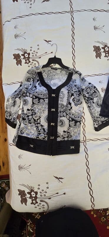 Lincoln: Qadın üst geyimi – naxışlı kofta/kardiqan - Rəng: qara-ağ - Dizayn — 2