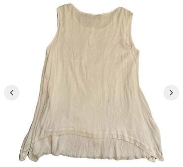 Boho tərzli ağ/bləj rəng palıd top – qolsuz - Brend: Ulla Popken — 2