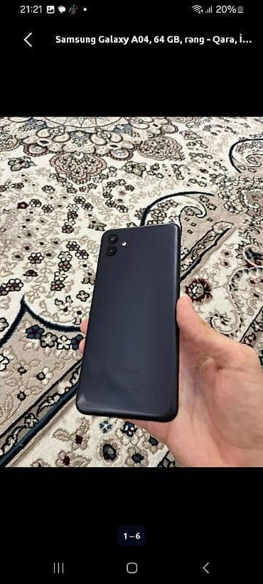 Samsung Galaxy A04, 64 GB, rəng - Qara, İki sim kartlı lalafo.az -da Samsung Galaxy A04, 64 GB, rəng - Qara, İki sim kartlı
