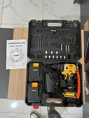 чемодан баку: Akkumulyatorlu zərbəli matkap/şurupqaytaran + 360° xətt lazer dəsti — 3