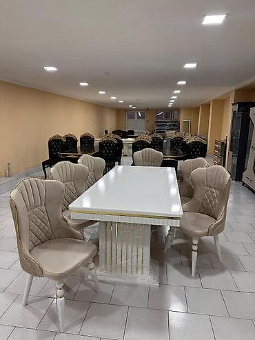 stol stul: Qonaq otağı üçün, Yeni, Açılmayan, Dördbucaq masa, 6 stul — 3