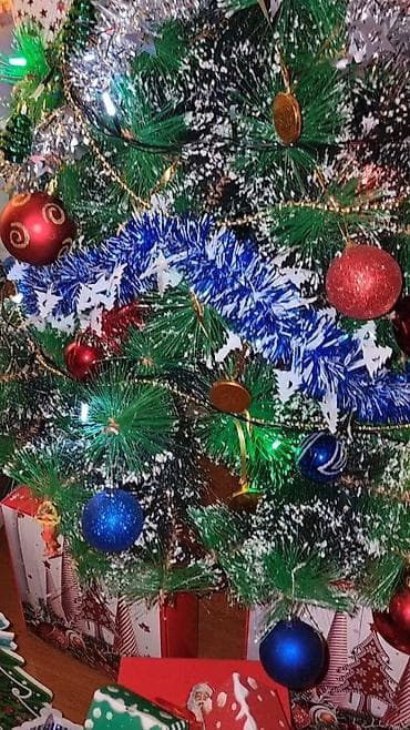 yeni il profil sekilleri: Suni şam ağacı Yeni il dekorasiya dəsti – tam komplekt - Süni şam — 2