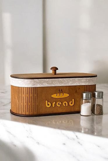 Taxta çörək qabı – mətbəx üçün estetik və funksional saxlama qutusu -
