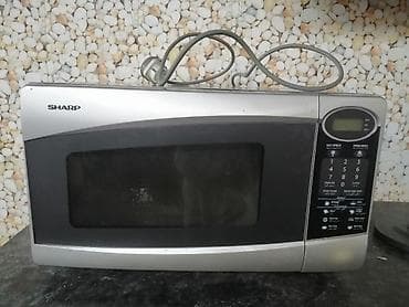 Mikrodalğalı soba Sharp, Ayrıca dayanan, Mikrodalğalar ilə, rəng - Gümüşü