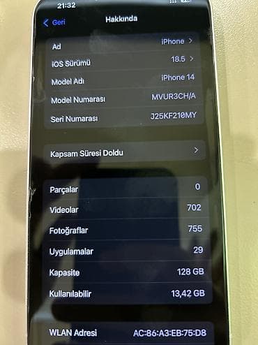iphone 5c almaq: IPhone 14, 128 GB, Deep Purple, Simsiz şarj, Face ID — 6