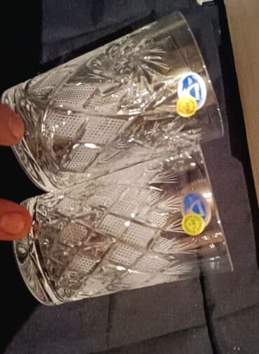 Stəkanlar, Xrustal, 2 ədədli dəst, 250 ml, SSRİ